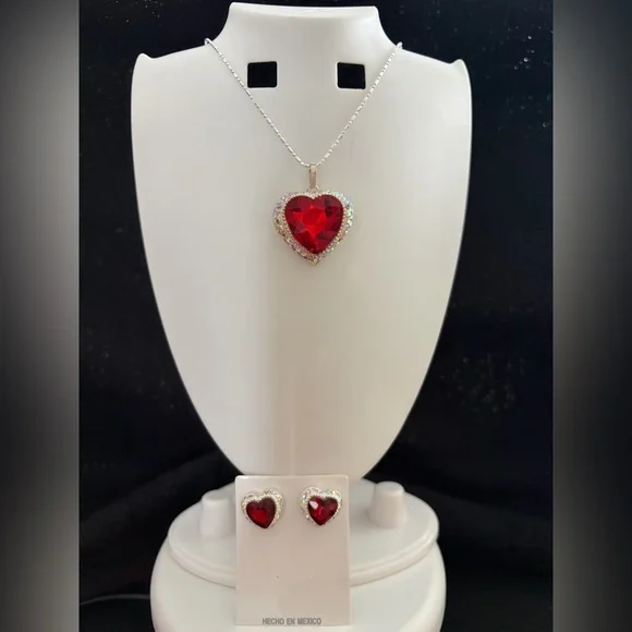 Sterling silver 925 set necklace 19” - Picture 1 of 5